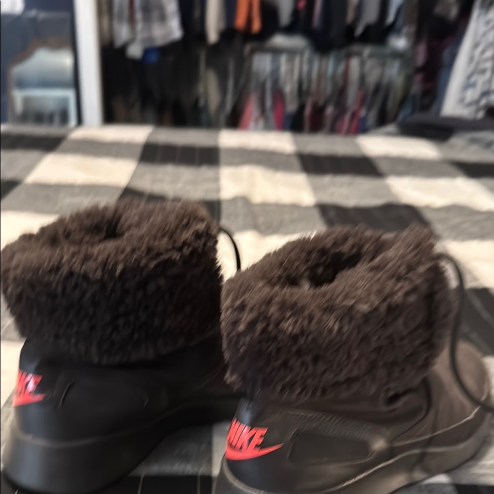 Nike Ankle Boots with Brown Fur Trim